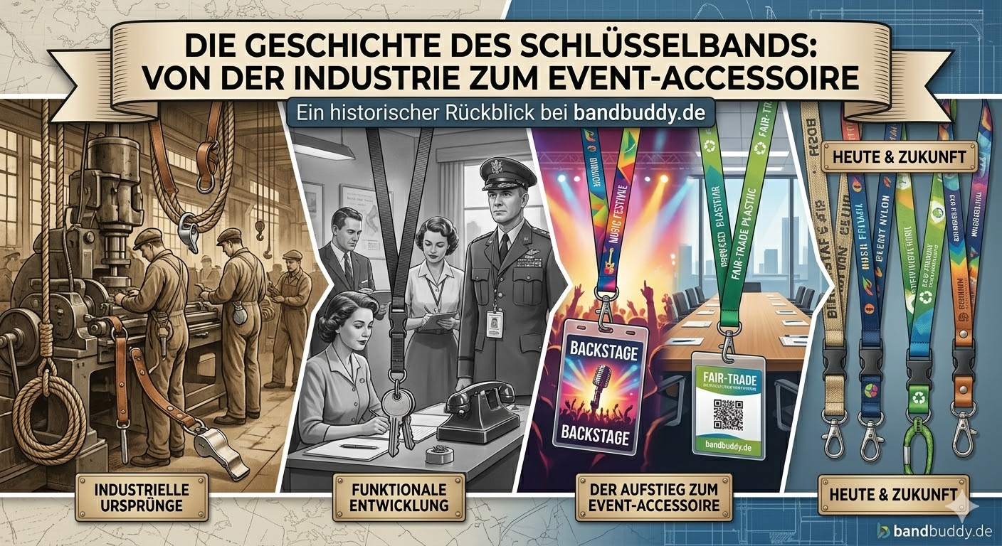 Die Geschichte des Schlüsselbands: Von der Industrie zum Event-Accessoire